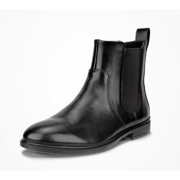 ECCO Touch 15 B Chelsea Boot 10.5 Black NWOT Leather Ankle Booties Prep Academia - Picture 3 of 10